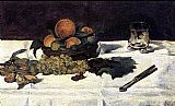 Table Canvas Paintings - Fruit on a Table